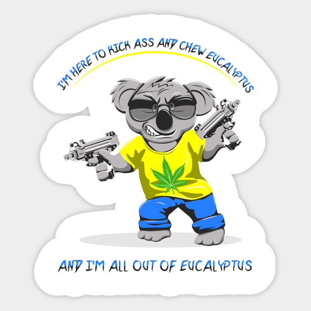 Ass Kicking Koala Sticker by CaffeineBlitz